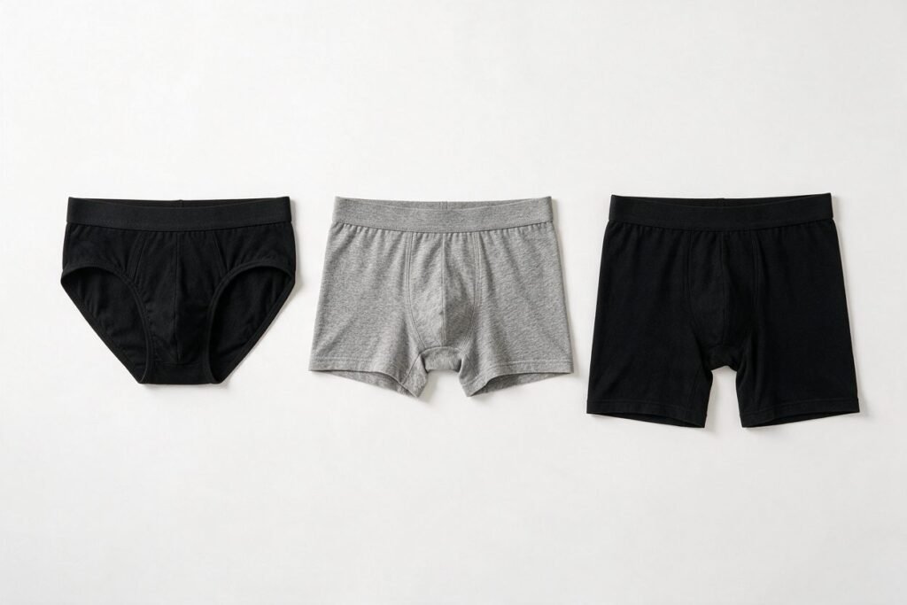 Bulk Mens Underwear 3Styles Flatlay
